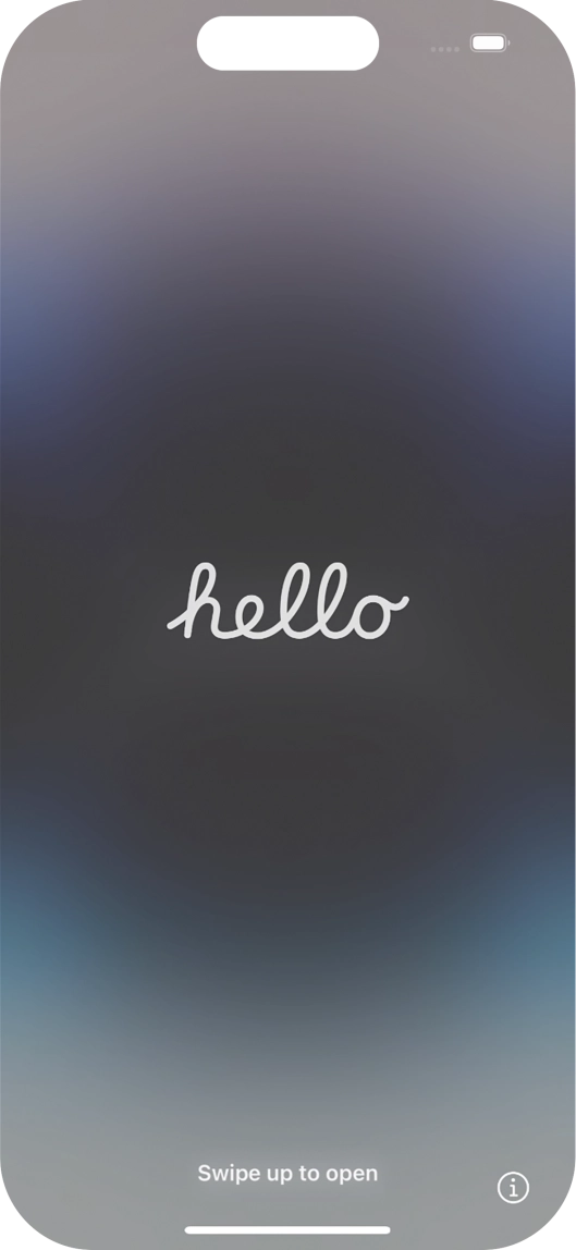 Slide your finger upwards starting from the bottom of the screen.