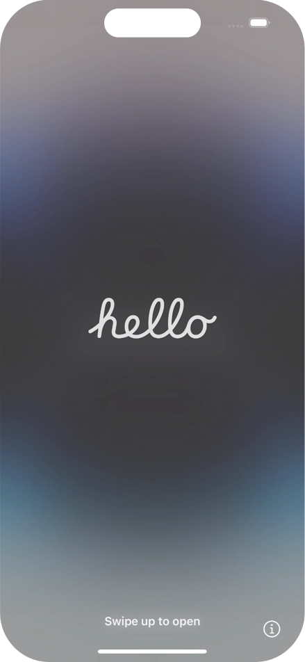 Slide your finger upwards starting from the bottom of the screen.