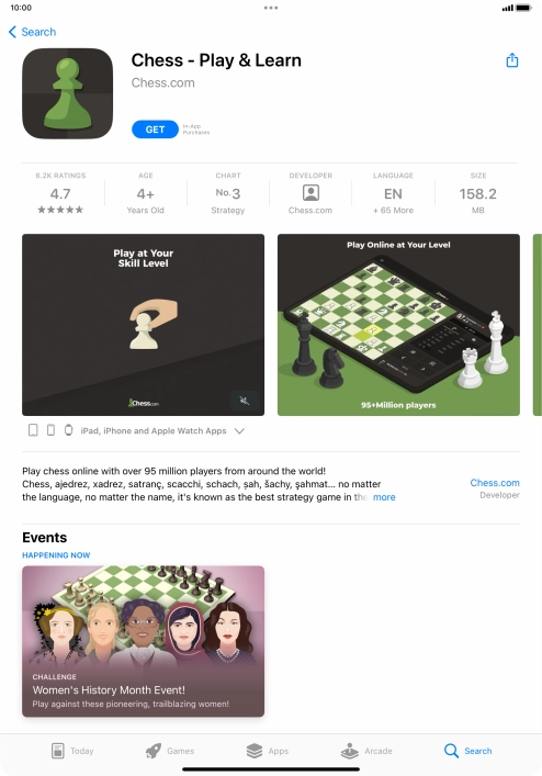 Press GET and follow the instructions on the screen to install the app.