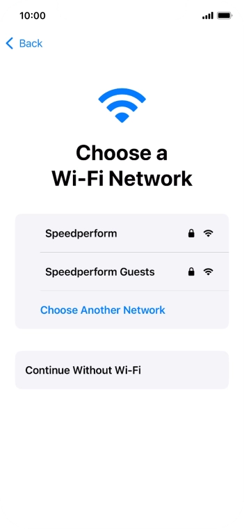 Press the required Wi-Fi network.