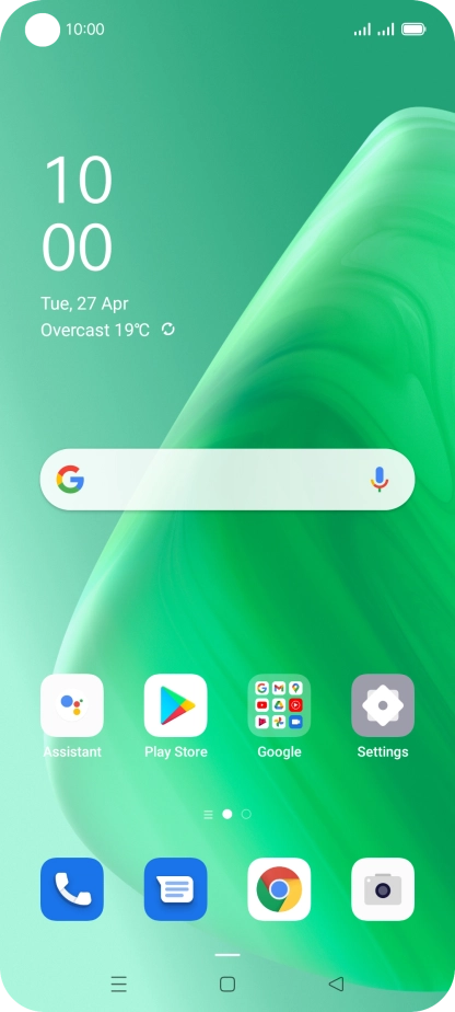Slide two fingers downwards starting from the top of the screen.