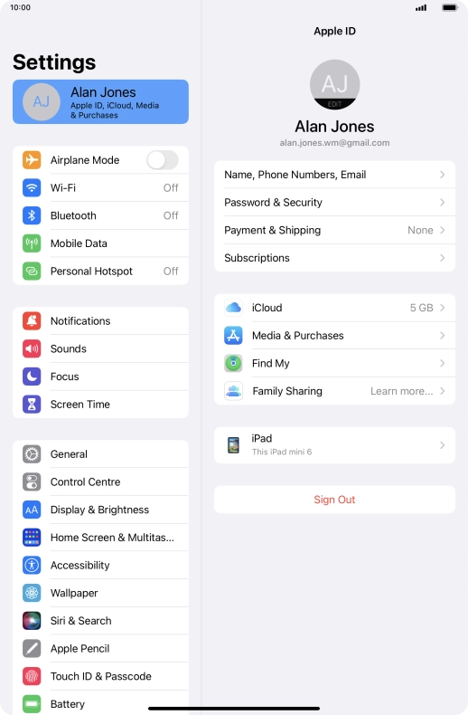 Slide your finger upwards starting from the bottom of the screen to return to the home screen.