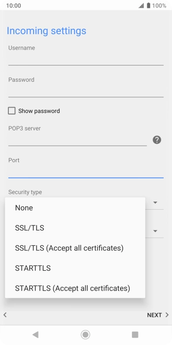 Press None to turn off the function.
