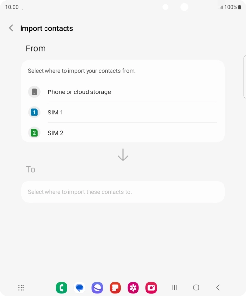 Press the name of the SIM.