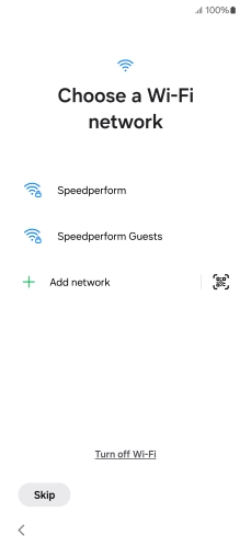Press the required Wi-Fi network.
