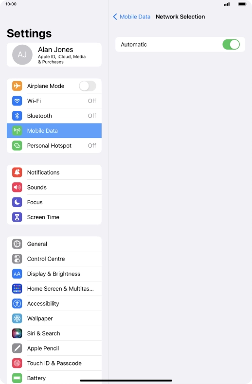 Press the indicator next to 