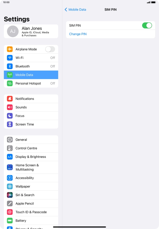 Press the indicator next to 