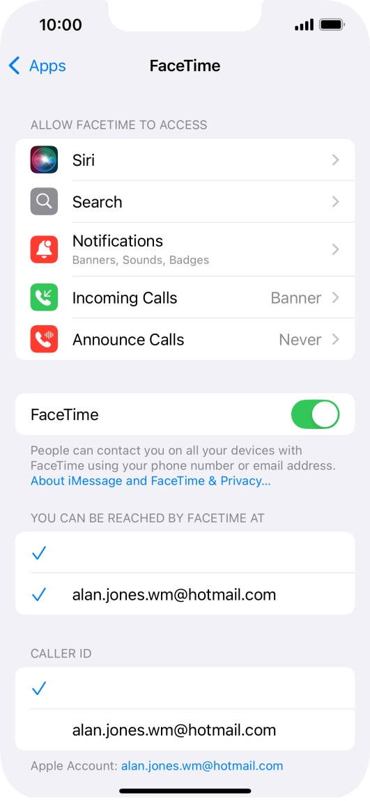 Press the indicator next to 