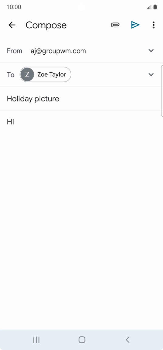 Press the attachment icon.