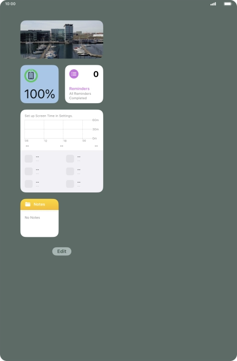 Press and hold the required widget until a pop-up menu is displayed.