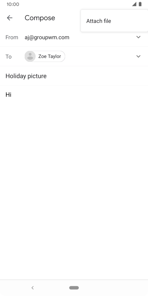 Press Attach file and go to the required folder.