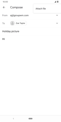 Press Attach file and go to the required folder.