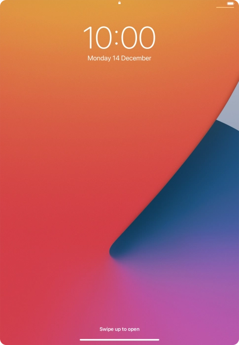 Slide your finger upwards starting from the bottom of the screen.