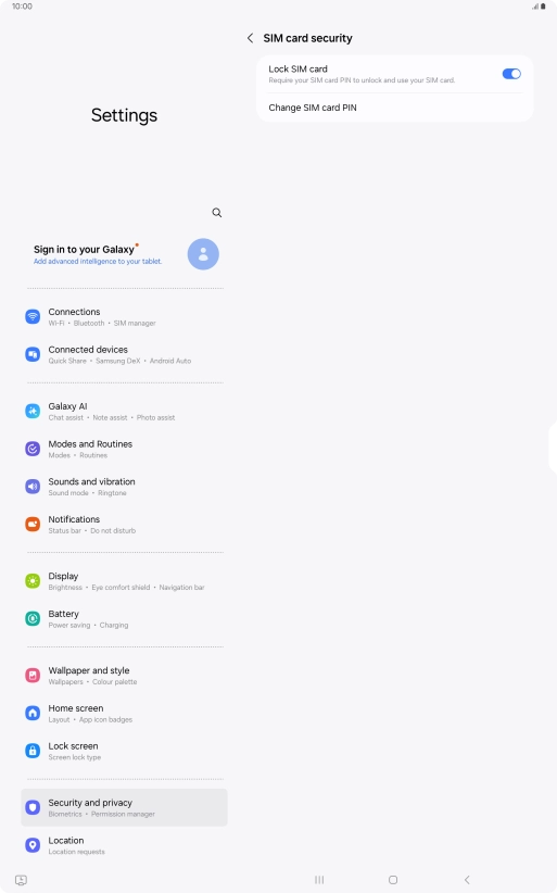 Press the indicator next to 