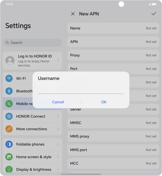 Key in eesecure and press OK.