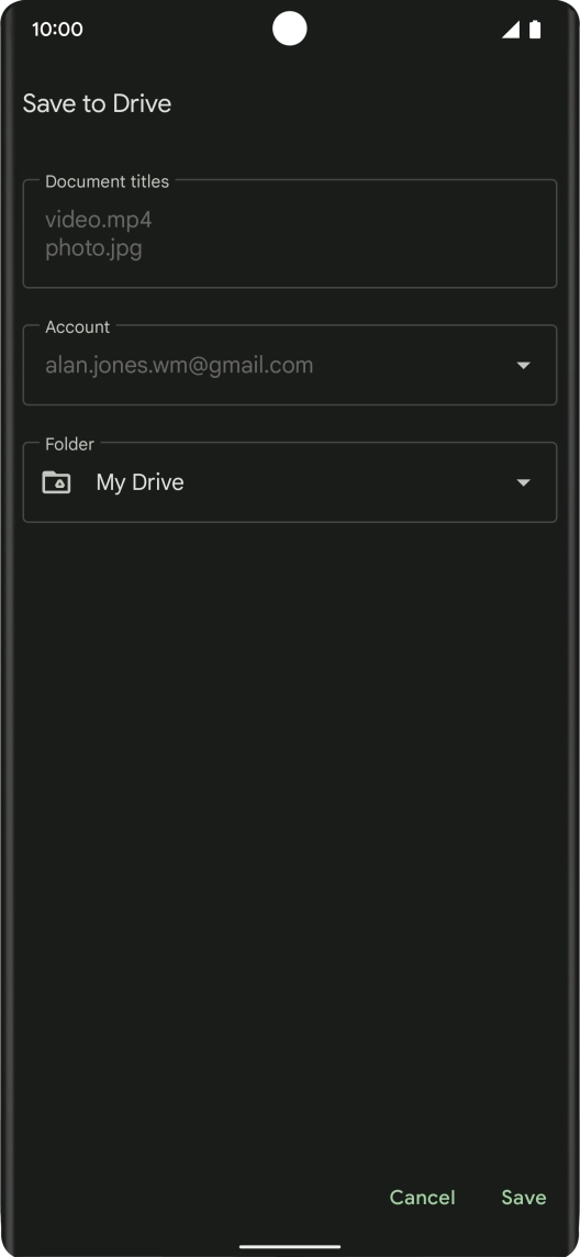 Press the field below 