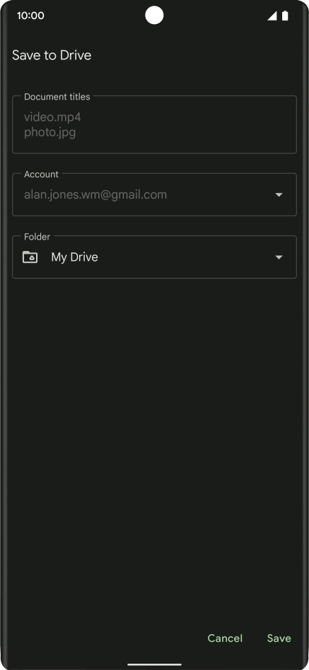 Press the field below 
