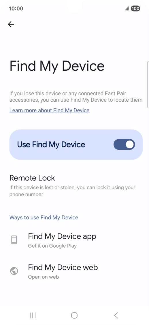 Press the Home key to return to the home screen.