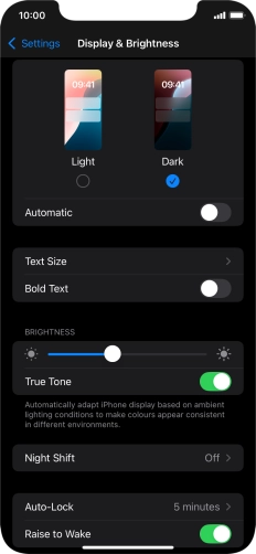 Press the indicator next to 