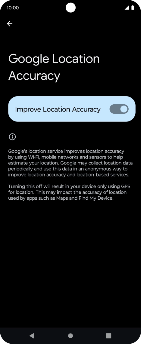 If you press the indicator next to 