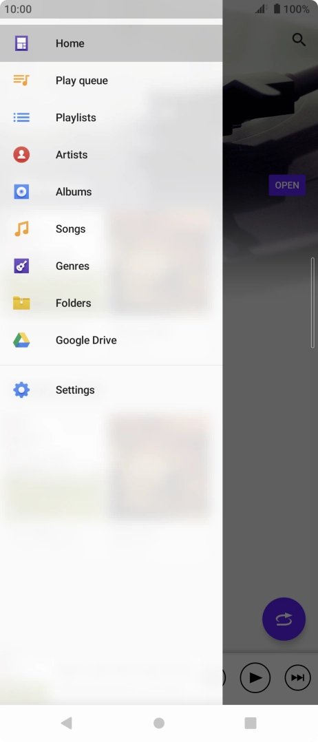 Press the required category and go to the required audio file.