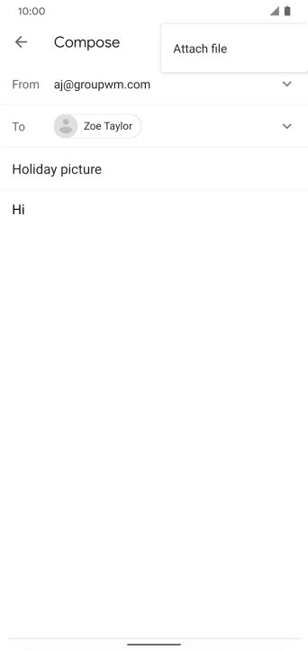 Press Attach file and go to the required folder.