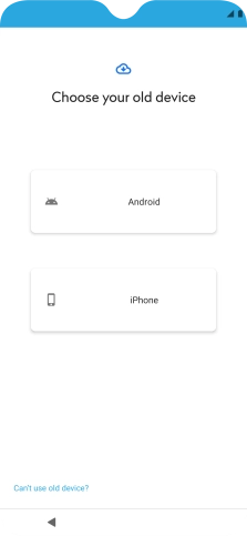 Press the required setting and follow the instructions on the screen to transfer the content from the other phone and finish the activation of your phone.