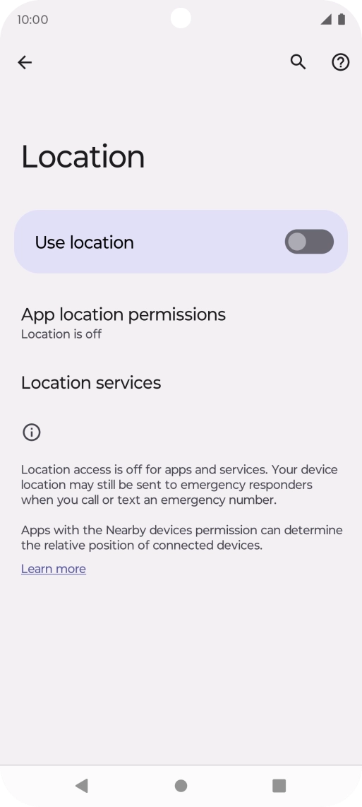 Press the indicator next to 