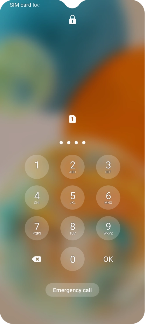 If you're asked to key in your PIN, do so and press OK. The default PIN is 1111.