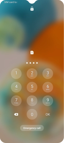 If you're asked to key in your PIN, do so and press OK. The default PIN is 1111.