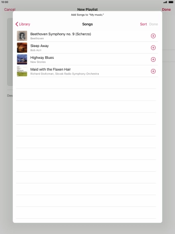 Go to the required category and press the required audio file.