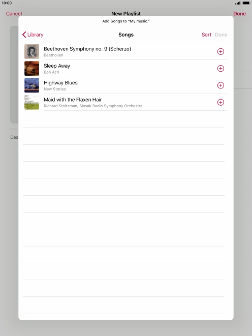 Go to the required category and press the required audio file.