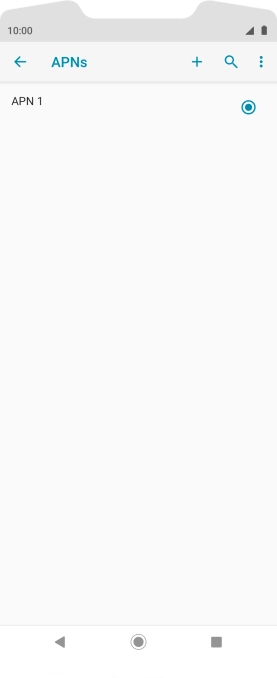 Press the new data connection icon.