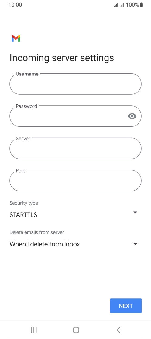 Press the field below 