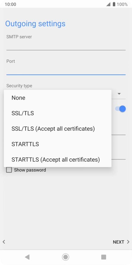 Press None to turn off the function.