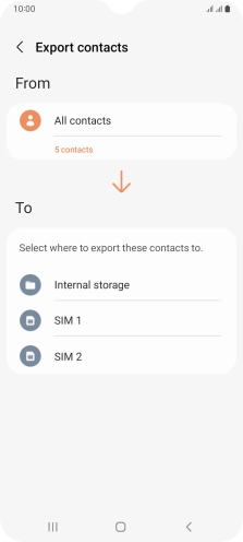 Press the name of the SIM.
