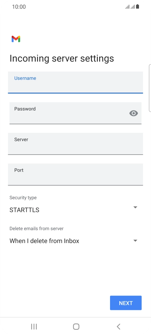 Press the field below 