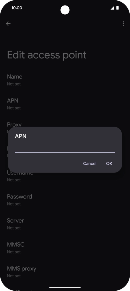 Key in everywhere and press OK.