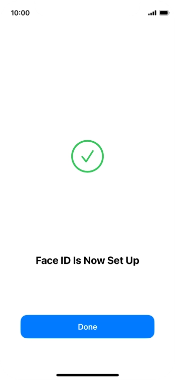 Press Done. If you haven't previously selected a phone lock code, key in a code of your own choice twice.