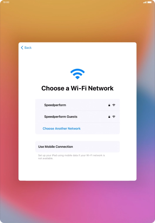 Press the required Wi-Fi network.
