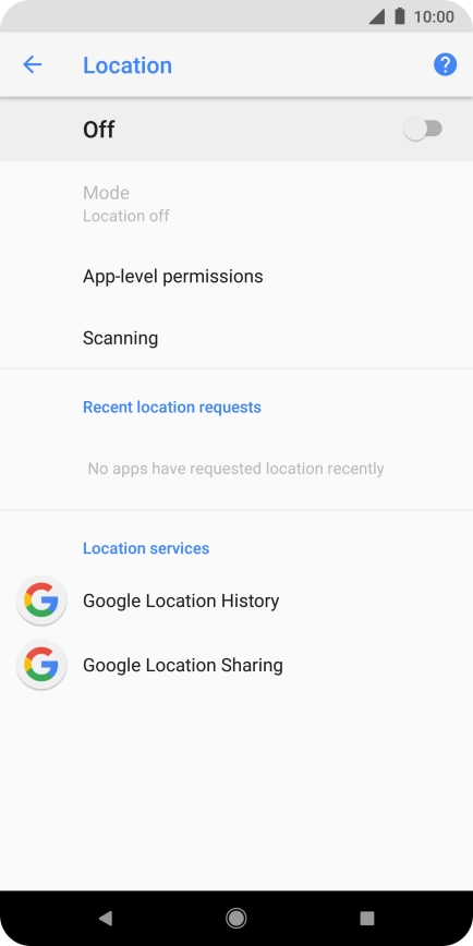 Press the indicator to turn the function on or off.