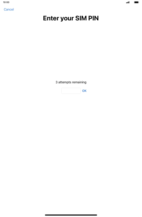 If your SIM is locked, key in your PIN and press OK. The default PIN is 1111.