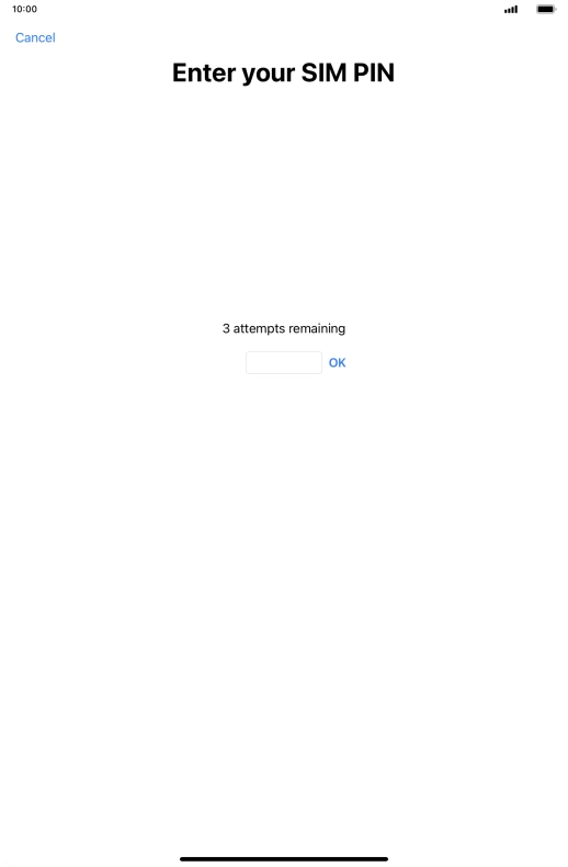 If your SIM is locked, key in your PIN and press OK. The default PIN is 1111.