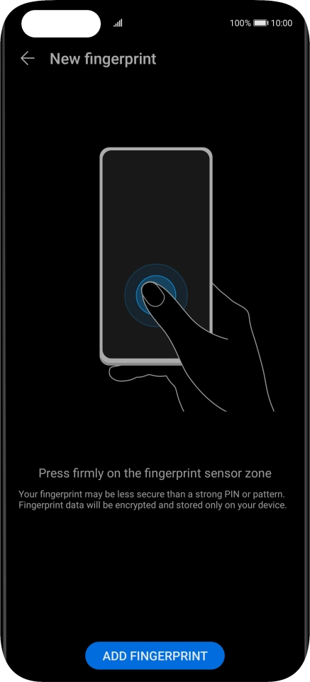 Press ADD FINGERPRINT.
