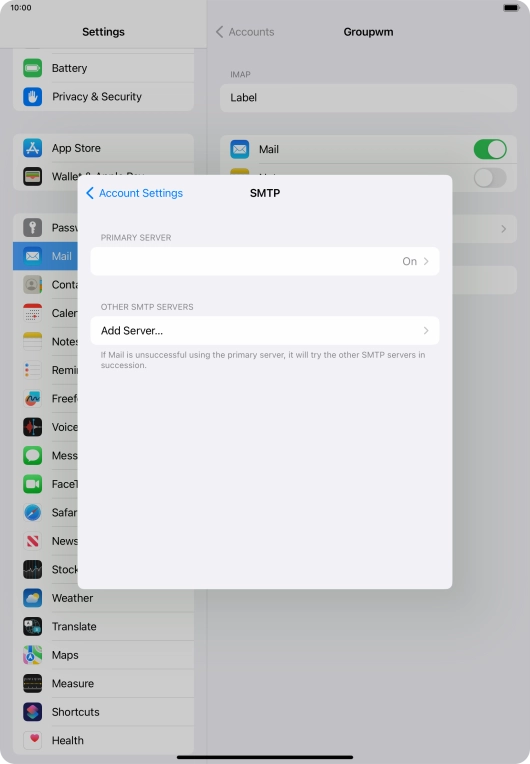 Press the field below 