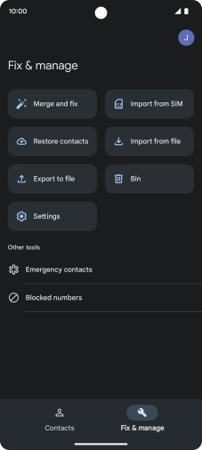 Press Import from SIM.