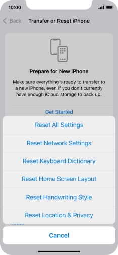 Press Reset Network Settings.