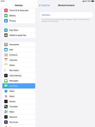 Press Add New... and follow the instructions on the screen to block a contact.