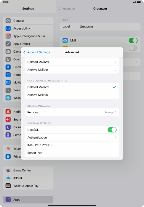Press Authentication.