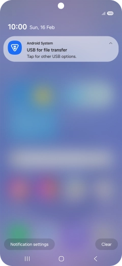 Press Tap for other USB options..